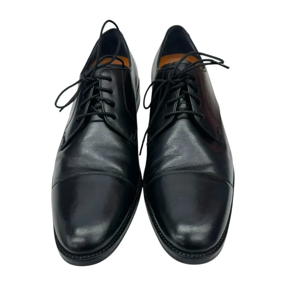Cole Haan Lenox Hill Cap Toe Oxford Men's 11 Black Leather Dress Shoe C11630